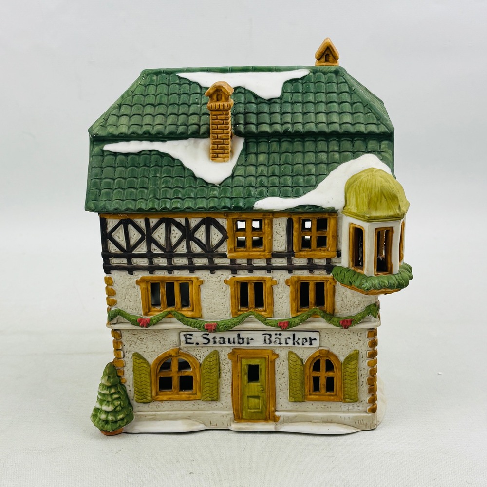 Dept 56 E. Staubr Backer Porcelain House Alpine Village‎ 6540-4 Lighted Complete